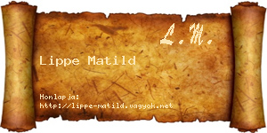 Lippe Matild névjegykártya